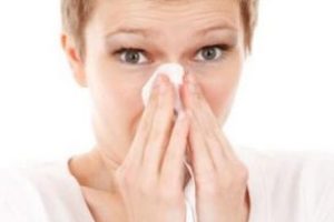 lady sneezing